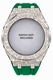 Casioak Mod Kit Fits Casio G-Shock GA-2100 GA-2110 GAB2100 Watch Silver Frosted Metal Case - Green Strap