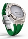 Casioak Mod Kit Fits Casio G-Shock GA-2100 GA-2110 GAB2100 Watch Silver Frosted Metal Case - Green Strap
