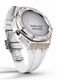 Casioak Mod Kit Fits Casio G-Shock GA-2100 GA-2110 GAB2100 Watch Silver Frosted Metal Case - White Strap