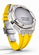 Casioak Mod Kit Fits Casio G-Shock GA-2100 GA-2110 GAB2100 Watch Silver Frosted Metal Case - Yellow Strap