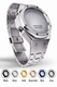 Casioak Mod Kit Fits Casio G-Shock GA-2100 GA-2110 GAB2100 Watch Silver Metal Case and Bracelet