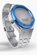 Casioak Mod Kit Fits Casio G-Shock GA-2100 GA-2110 GAB2100 Watch Silver Metal Case and Bracelet with Blue Bezel