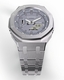 Casioak Mod Metal Watch Casio G-Shock GA-2100 All Steel Case Band Grey Dial GA2110ET-8A