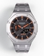 Casioak Mod Metal Watch Casio G-Shock GA-2100 All Steel Case Band Orange GA2100-1A4