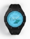 Casioak Mod Watch Casio G-Shock GA-2100-2A2 Tiffany Blue Dial Black Metal Case Strap Modded GA2100