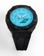 Casioak Mod Watch Casio G-Shock GA-2100-2A2 Tiffany Blue Dial Black Metal Case Strap Modded GA2100