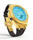 Casioak Mod Watch Casio G-Shock GA-2100-2A2 Tiffany Blue Dial Gold Tone Case Black Strap GA2100
