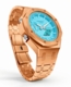 Casioak Mod Watch Casio G-Shock GA-2100-2A2 Tiffany Blue Dial Rose Gold All Metal Watch GA2100