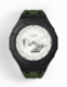 Casioak Mod Watch Casio G-Shock GA-2100-7A7 White Dial Black Case Green Strap Modded GA2100