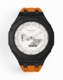 Casioak Mod Watch Casio G-Shock GA-2100-7A7 White Dial Black Case Orange Strap Modded GA2100
