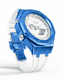 Casioak Mod Watch Casio G-Shock GA-2100-7A7 White Dial Blue Case White Silicone Strap GA2100