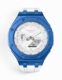 Casioak Mod Watch Casio G-Shock GA-2100-7A7 White Dial Blue Case White Silicone Strap GA2100