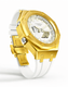 Casioak Mod Watch Casio G-Shock GA-2100-7A7 White Dial Gold Tone Case White Strap GA2100