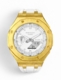 Casioak Mod Watch Casio G-Shock GA-2100-7A7 White Dial Gold Tone Case White Strap GA2100