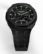 Casioak Mod Watch Casio G-Shock GA-2100 Black All Metal Steel Modded Green GA2100-1A3