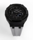 Casioak Mod Watch Casio G-Shock GA-2100 Black Case Black Dial Grey Strap GA2100-1A1