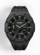 Casioak Mod Watch Casio G-Shock GA-2100 Black Metal Case Strap Modded Green GA2100-1A3