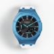 Casioak Mod Watch Casio G-Shock GA-2100 Blue Case White Strap GA2100-1A2