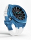 Casioak Mod Watch Casio G-Shock GA-2100 Blue Case White Strap GA2100-1A2