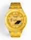 Casioak Mod Watch Casio G-Shock GA-2100 Gold Tone All Metal Steel GA2100GB-1A