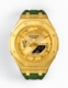 Casioak Mod Watch Casio G-Shock GA-2100 Gold Tone Case White Strap GA2100GB-1A