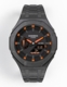 Casioak Mod Watch Casio G-Shock GA-2100 Gunmetal Grey Case Band Modded Orange GA2100-1A4
