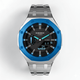 Casioak Mod Watch Casio G-Shock GA-2100 Silver Case & Blue Bezel GA2100-1A2