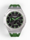 Casioak Mod Watch Casio G-Shock GA-2100 Silver Case Green Strap Modded GA2100-1A3
