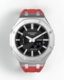 Casioak Mod Watch Casio G-Shock GA-2100 Silver Case Red Strap Modded GA2100-1A