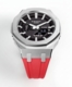 Casioak Mod Watch Casio G-Shock GA-2100 Silver Case Red Strap Modded GA2100-1A