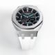 Casioak Mod Watch Casio G-Shock GA-2100 Silver Case White Strap GA2100-1A2
