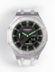 Casioak Mod Watch Casio G-Shock GA-2100 Silver Case White Strap Modded Green GA2100-1A3
