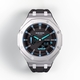 Casioak Mod Watch Casio G-Shock GA-2100 Silver Metal Case Black Strap GA2100-1A2