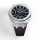Casioak Mod Watch Casio G-Shock GA-2100 Silver Metal Case Black Strap GA2100-1A2