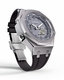 Casioak Mod Watch Casio G-Shock GA-2100 Silver Metal Case Grey Dial Black Strap GA2110ET-8A