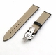Seiko Compatible Black Croco Genuine Leather Replacement Watch Band Strap Steel Butterfly Buckle #1031