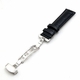 Seiko Compatible Black Croco Genuine Leather Replacement Watch Band Strap Steel Butterfly Buckle #1031