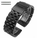 Citizen Black PVD SS Steel Metal Watch Band Strap Bracelet Double Locking Buckle #5052
