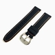 Fossil Compatible Black & Orange Double Side Silicone Replacement Watch Band Strap #4406