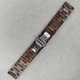 Swiss Army Compatible Brown Wooden Replacement Watch Clasp Quick Release Strap #W002