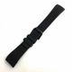 Curved End 22mm Black Silicone Rubber Strap Replacement Watch Band #4441