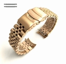 Citizen Compatible Metal Jubilee Style Rose Gold Curved End Watch Band #7004