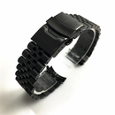 Citizen Compatible Metal Steel Jubilee Style Black Curved End Watch Band #7002