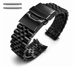 Citizen Compatible Metal Steel Jubilee Style Black Curved End