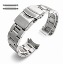 Citizen Compatible Metal Steel Oyster Style Replacement Curved End Watch Band #7015