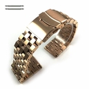Citizen Compatible Rose Gold Steel Metal Watch Band Strap Bracelet Double Locking Buckle #5054