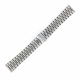Silver Metal Steel President Style Replacement Quick Release and Curved End Watch Band #7051