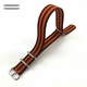 Tissot Compatible Orange & Olive Green Stripes One Piece Slip Through Nylon Watch Band Strap #6F14