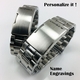 Rose Gold Steel Metal Bracelet Replacement 22mm Watch Band Button Clasp #5018