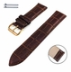 Coach Compatible Brown Croco Leather Replacement Watch Band Strap Rose Gold Steel Buckle #1072